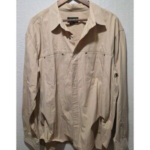 Vtg Eddie Bauer Elkhorn Twill Shirt Mens XL Cotton Gorpcore Safari Workwear